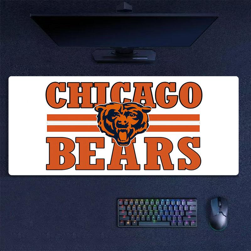 Chicago Bears Mauspade, Große Gaming-Schreibtischmatte, Rutschfestes XXL-Mauspad für Laptop & Tablet, Mini-PC-Spielmatte mit genähten Kanten