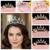 Retro Wedding Hair Accessories Rhinestone Crystal Headbands Queen Crown  Pageant Competition