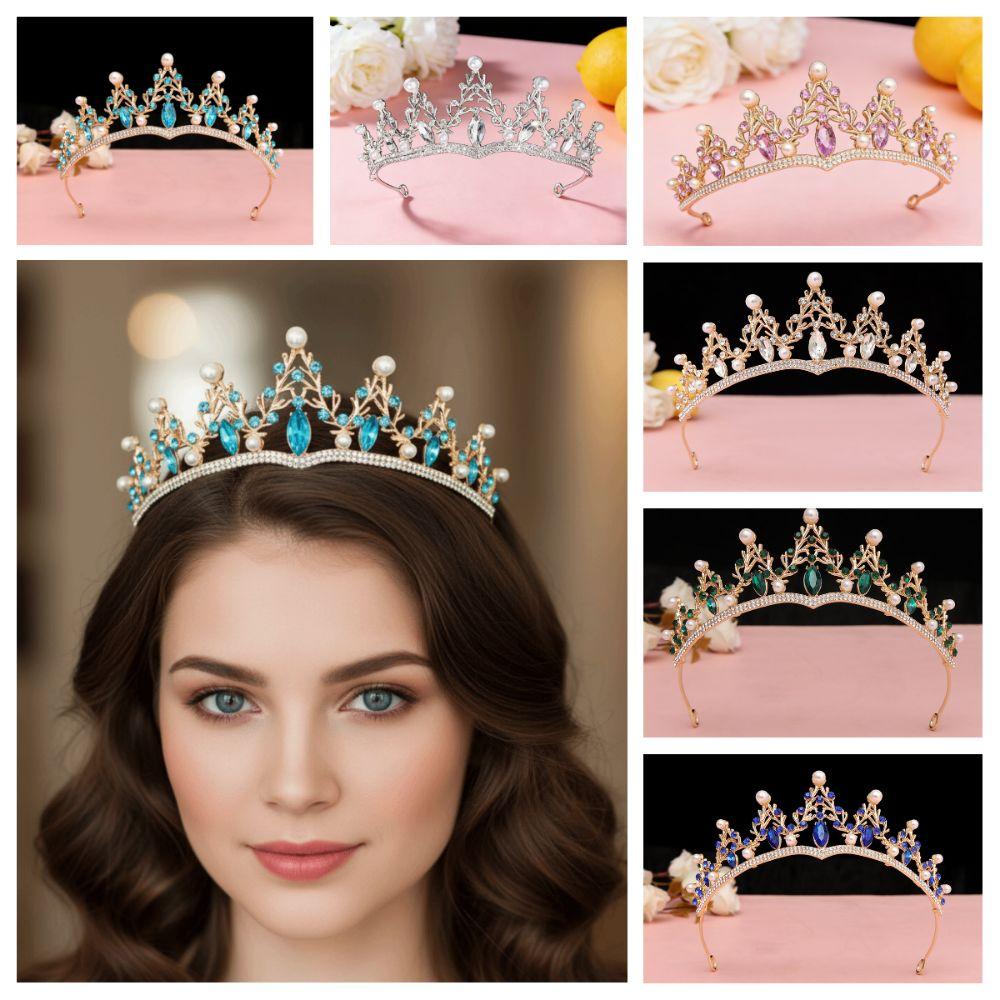 Baroque Vintage Queen Crown Rhinestone Bridal Tiara Wedding Hair Accessories  Pageant Competition