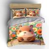 Cute Hamster Toy Set Decor Soft Comfortable Duvet Cover Bedding Set Included 1*Duvet Cover & 2*Pillowcases, Gift