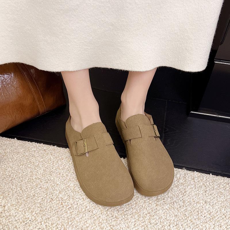 

Женская обувь женские новые мягкие нескользящие полушлепанцы для улицы с закрытым носком, ленивые повседневные тапочки 41