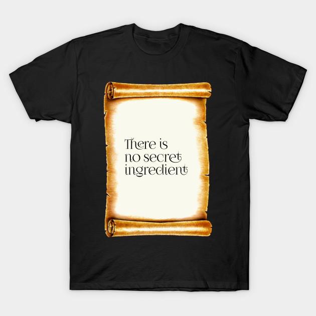 

Men Black Print T-shirt Kung Fu Panda -There Is No Secret Ingredient No-Cut Transfer Paper Print Cotton Tshirt L чёрный