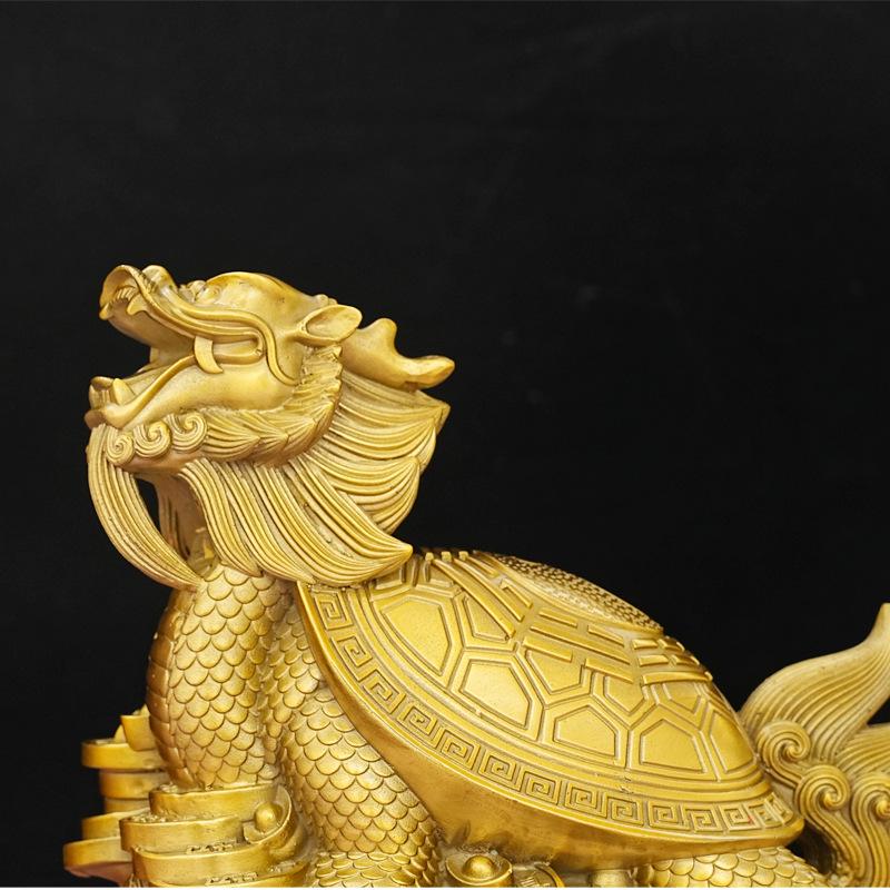 Pure Copper Dragon Turtle Home Decor - Bixi Baxia Wealth Attraction Ornament