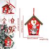 Adorable European And American Style Wooden Christmas Cottage Hangings With Santa And Snowman Designs