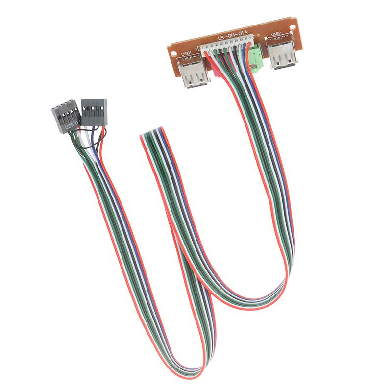 2 USB-PC-Computergehäuse 6,8 cm Frontpanel USB-Audioanschluss Mikrofon Kopfhörerkabel