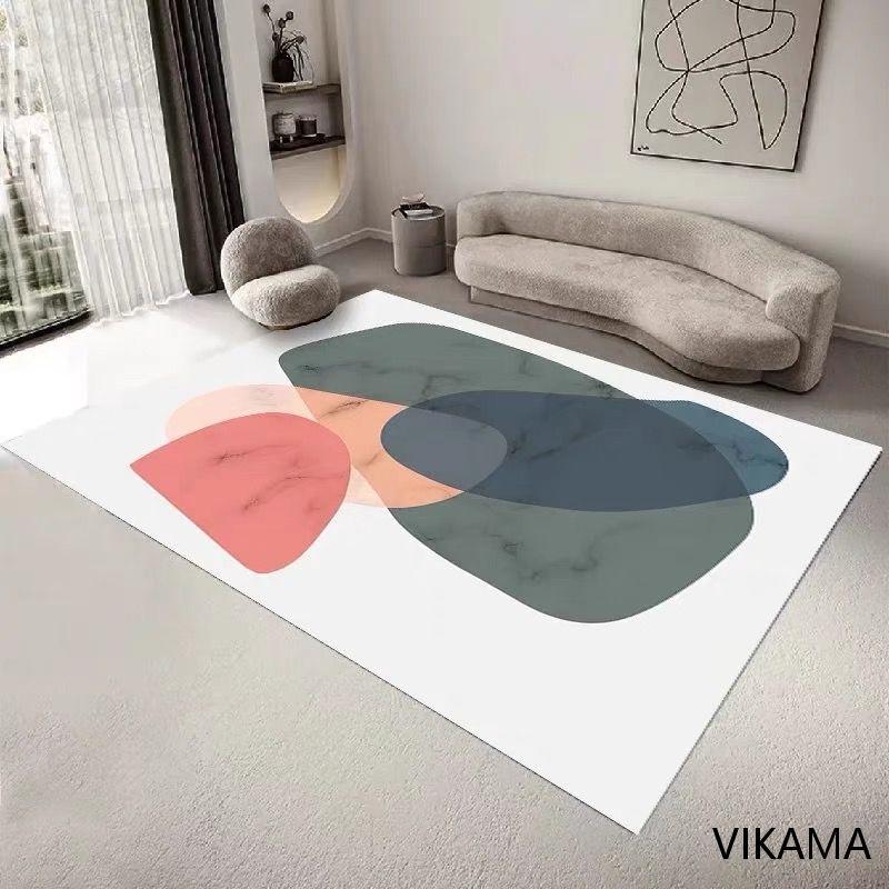 Summer Morandi Living Room Carpet, Light Luxury And Simple Room, Full Floor, Bedroom, Nordic Floor Mat, Home Decoration
