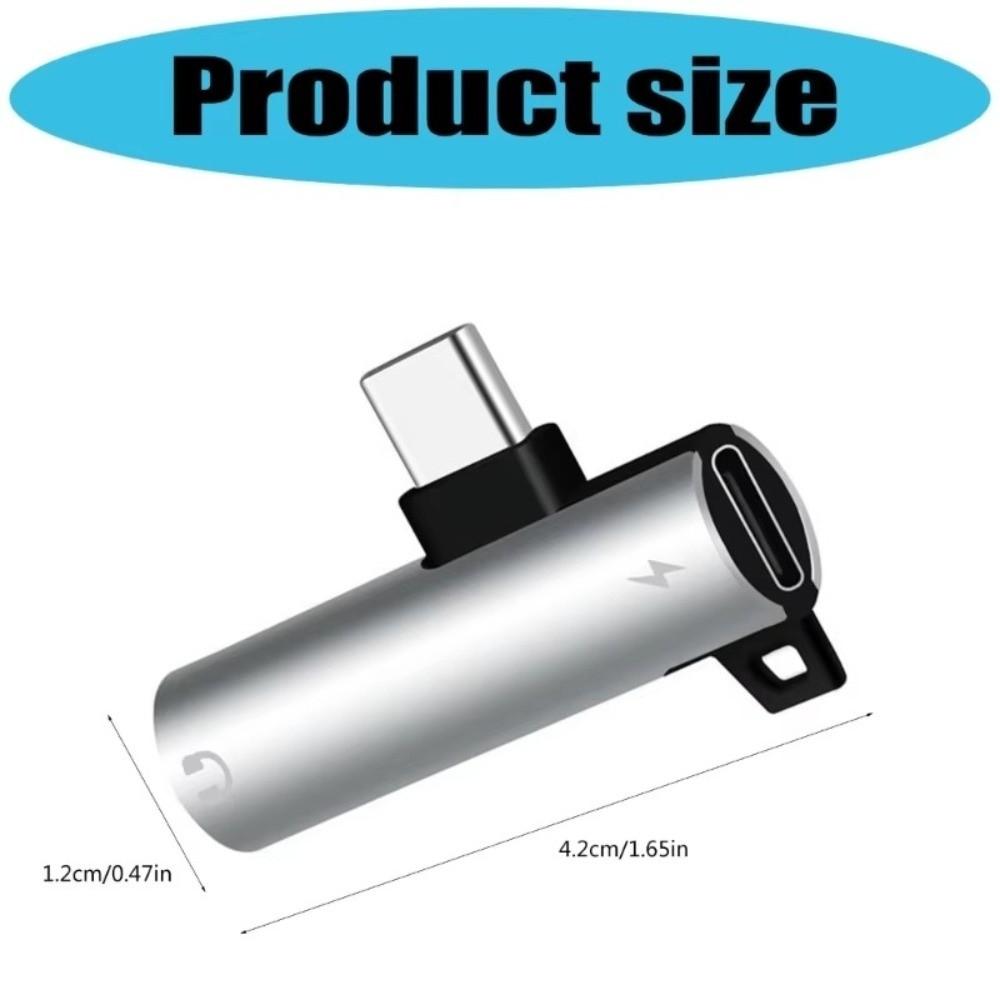 Aluminum 3.5mm Adapter Dual Adapter 2 in 1 Audio Splitter Sound Converter Simultaneous Charging Headphone Adapter For Earphone