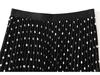 Korean-Japanese Polka Dot Pleated Midi Skirt, High Waist, Slimming, 2026 Spring/Summer Collection.