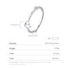 D Color Moissanite S925 Sterling Silver Rhodium/Platinum Plated Minimalist Heart Eternity Band Stackable Thin Ring Women's Daily