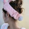 Color Matching Wash Face Hair Holder Soft Cartoon Rabbit Ear Shape Headband