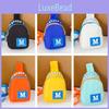 Kids Crossbody Bag Korean Style Casual Coin Purse For Children Trendy Letter Pattern Nylon Material Unisex