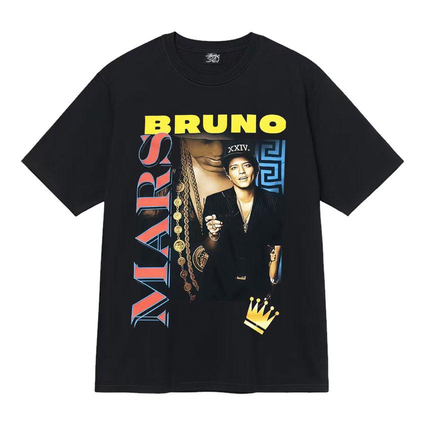 Singer Bruno Mars 24k Magic Tour Fashion Print T Shirts Hipster Unisexs Women Hip Hop Tshirts Casual Unisex Humor Cotton Tee Shirt S