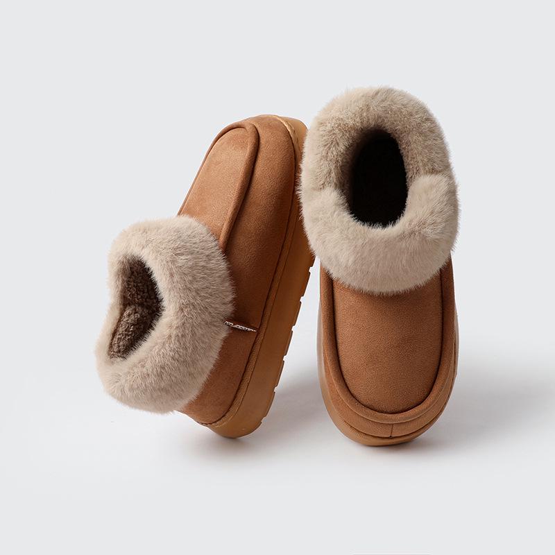 

2025 Women s High-End Thick-Soled Winter Furry Cotton Slippers - Cute and Cozy Indoor Footwear 42-43