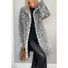 2024 Winter New Foreign Trade Women's Jacket, Best-Selling Fashionable Leopard Print Lapel Faux Fur Wool Top