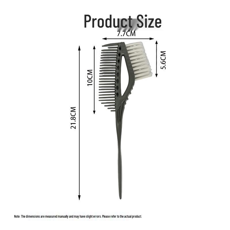 Double-Sided Hair Dyeing & Oiling Brush Comb - Soft Bristles Styling Tool