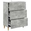 Drawer Cabinet Concrete Grey 66 x 34.5 x 90 cm Particleboard