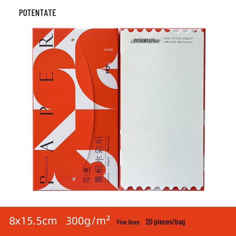 Watercolor Postcard Stamp Paper - DIY Creative Blank Card for Students and Children