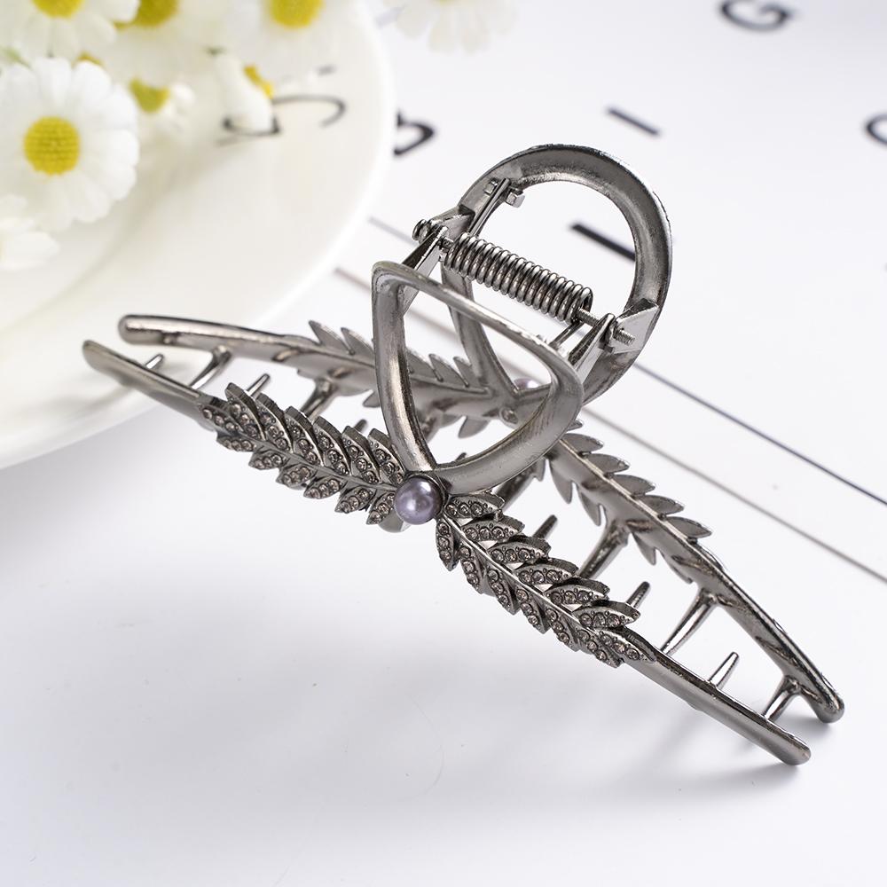 

Металлические заколки для волос со стразами, шпильки, заколка для волос с пшеничными цветами, заколка-краб, зажимы, аксессуары для волос для девочки, головной убор для хвостика