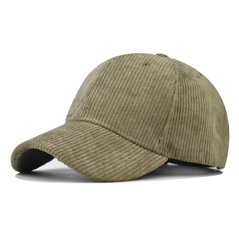 Neue thermische Baseballkappe, Cord-Baseballkappe Koreanische Version vielseitige karierte kältefeste Kappe