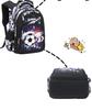 Camouflage Football Kids' Backpack: Large Capacity, Spine Protection, Multi-Compartment for Grades 1-3