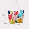 Cute Fruit Print Tote Bag Casual Lightweight Large Capacity Daily Carry Handbag for Women