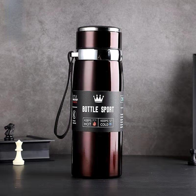 Θερμός Μεγάλης Χωρητικότητας 800ml/1000ml Φιάλες κενού Φορητό Θερμός από Ανοξείδωτο Ατσάλι Παγούρι Κούπα Ταξιδιού για Τσάι Θερμός Γραφείου