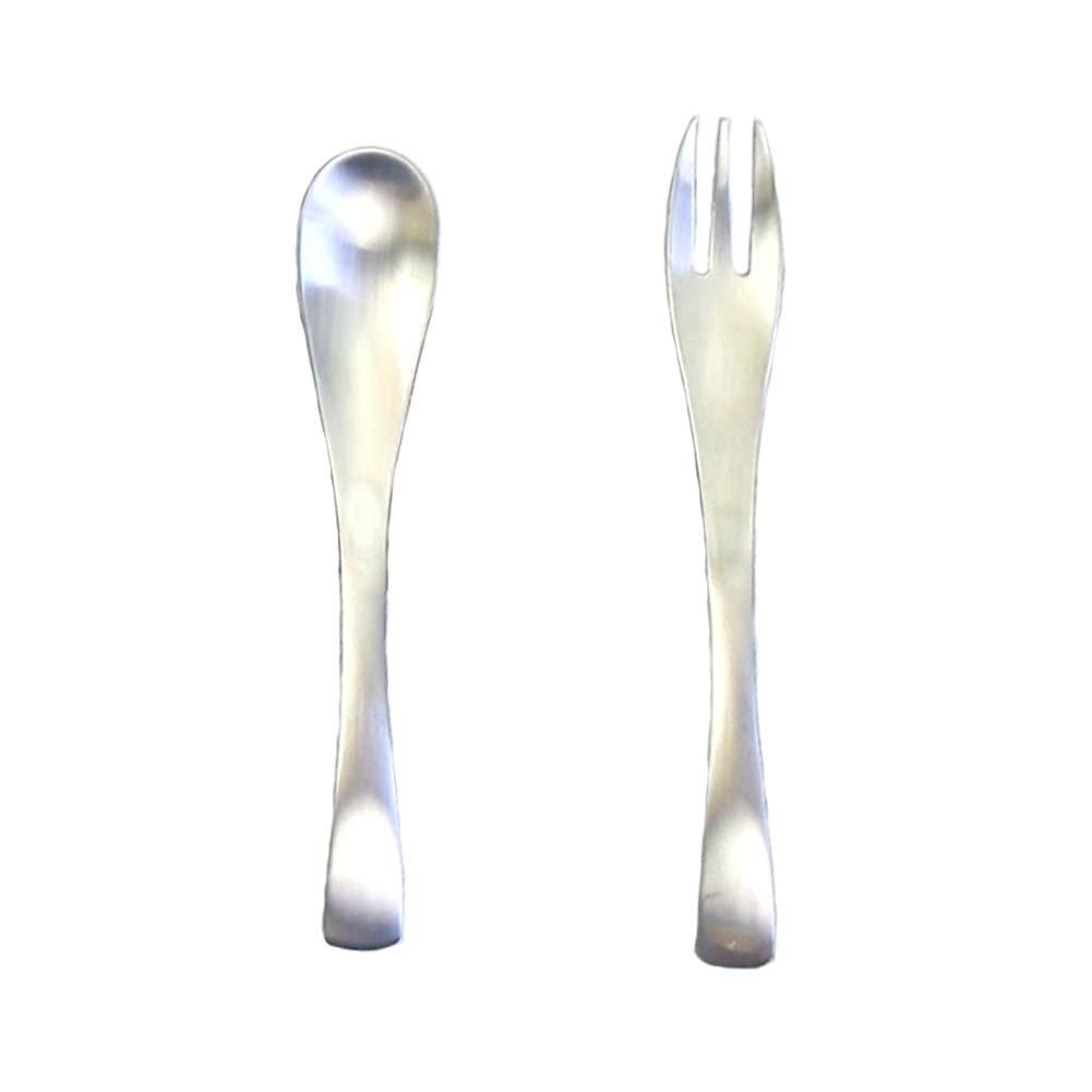 Nagao Asian Cafe Coffee Spoon and Fruit Fork Set Made in Japan (2 pieces) -