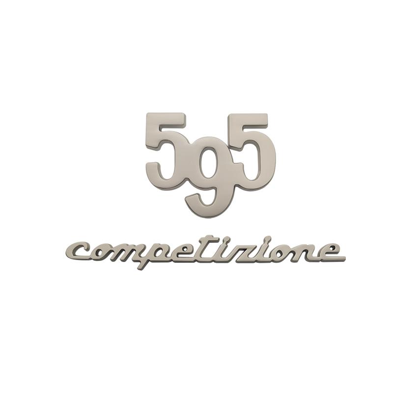 Car Sticker Metal 595 Logo Emblem Badge Trunk Decal For Abarth 695 595 Turismo Competizione 70th Anniversary