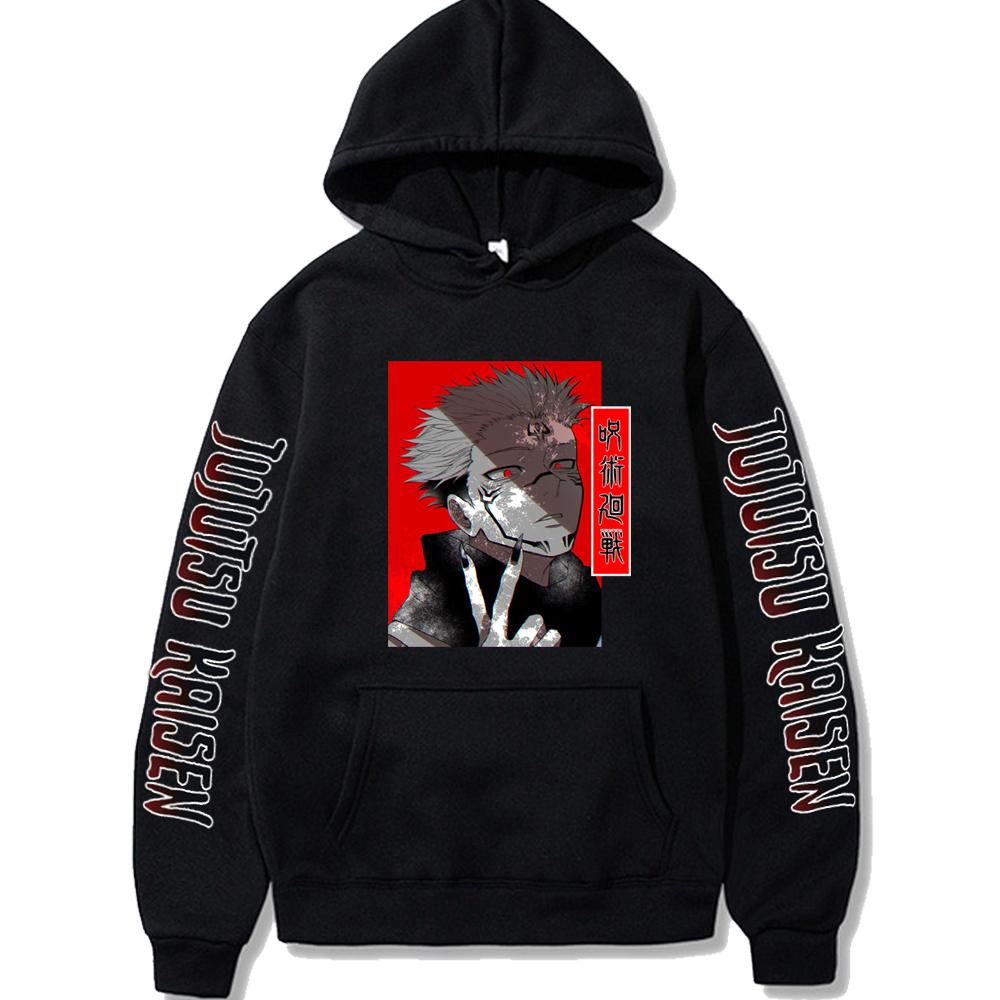 2025 Jujutsu Kaisen Yuji Itadori Graphic Hoodies Vintage Oversized Hooded Hip Hop Long Sleeves Cotton Hoodie Men Women Clothes