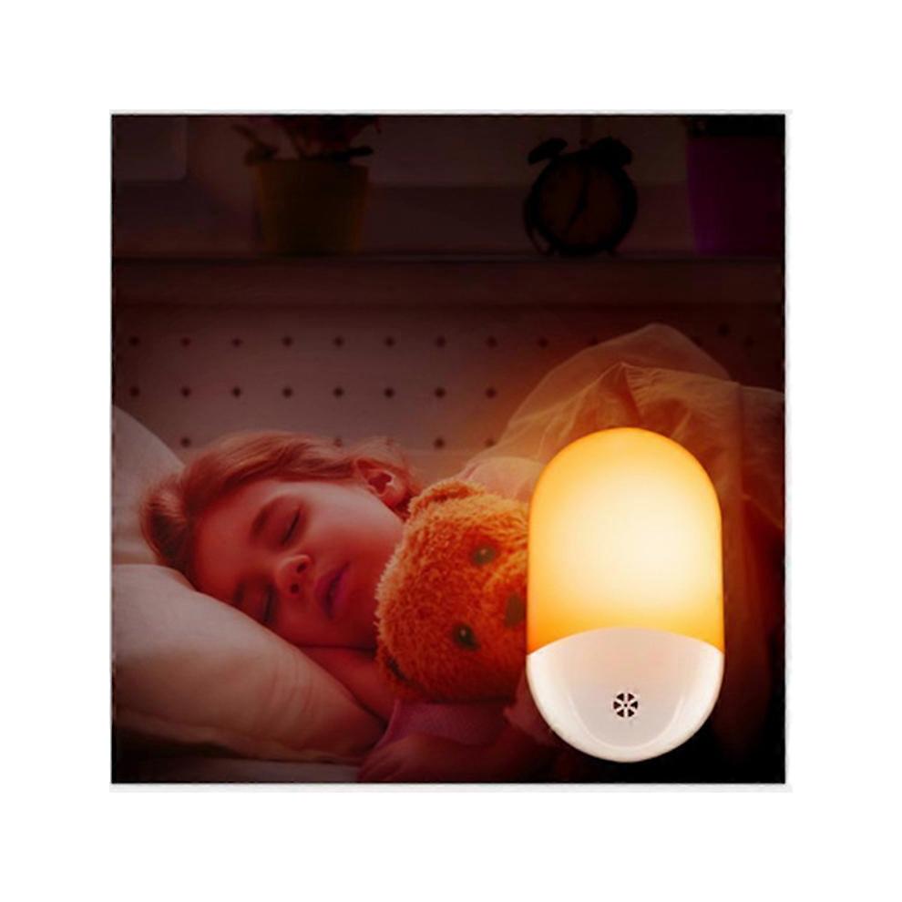 (British Standard Warm)LED Night Light Sleep Light Smart Home Light Plug-In Bedside Wall Lamp