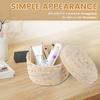 2Pcs Round Basket Cotton Rope Storage Basket with Lid Woven Multi-functional Storage Baskets Lidded Round Organizer Box for Home