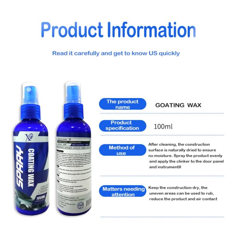 Plastic Restorer Coating Polish Leather Cleaner Black Gloss Car Cleaning Products Polishing Restorer Coating Refinisher