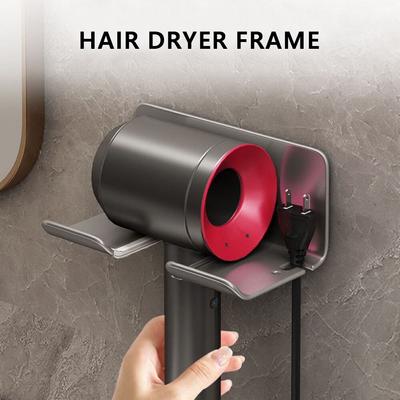 1PC Hair Dryer Holder Bathroom Hair Straightener Stand Nail Free Shelves for Wall Room Bathroom Storage Rack Shelf Wall-mounted Home