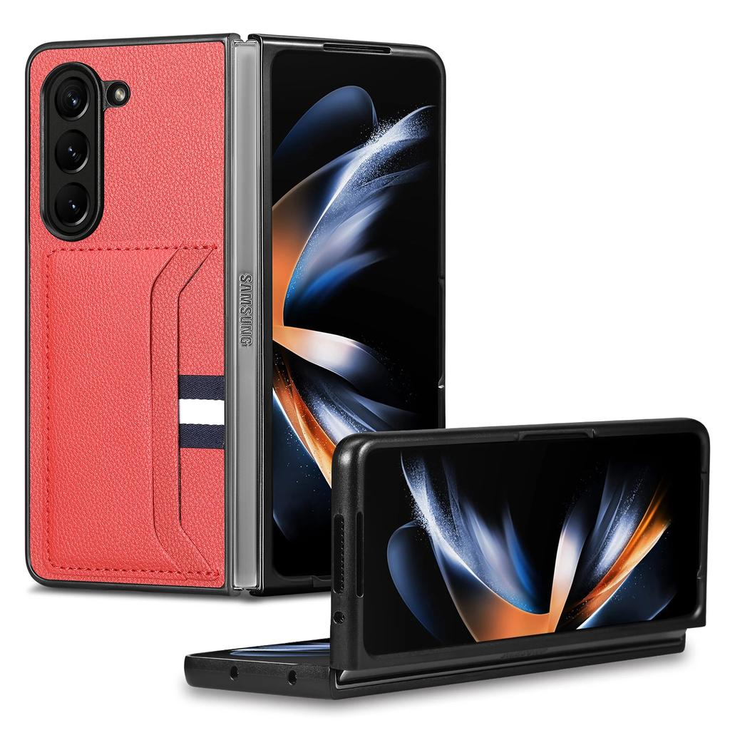 Portofel cu buzunar pentru card din piele pentru Samsung Galaxy Z Fold7 5G Fold 7 6 5 Fold6 Fold5 Fold3 Fold4 Fold2 Fold 4 3 2 Husă pliabilă