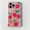 16e Oil Painting Flowers Phone Case for Apple 11, 13, 14, 15promax - Blue, Summer Fruits, Silicone