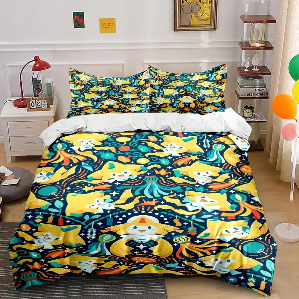 

Милый пододеяльник наволочка, постельный комплект Jirach, комфорт для детской кровати, пододеяльник двуспальный королевский размер, домашний декор 135x200cm