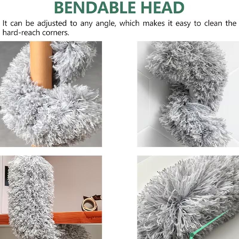 2pcs Fiber Bendable Duster with Extendable Long Handle for Home