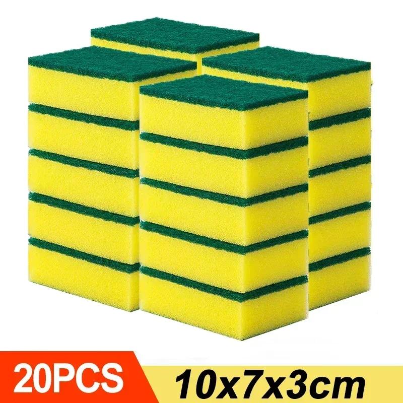 Double-sided Kitchen Dishwashing Sponge Plush Moisture-wicking Cleaning Rub Dish Pot Rust Sponges Wipes Home Cleaning Brush