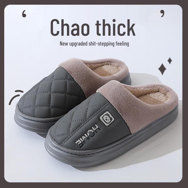 2025 Winter Wasserdichte Baumwollpantoffeln: Dicke Sohle, Rutschfest, Fersenbedeckend, Indoor- & Outdoor-Schuhe für Damen & Herren