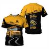 Fun Role Playing School Bus Driver Men's 3D Printed Custom Name T-shirt Daily Casual Large Loose Round Neck Short Sleeve Shirt