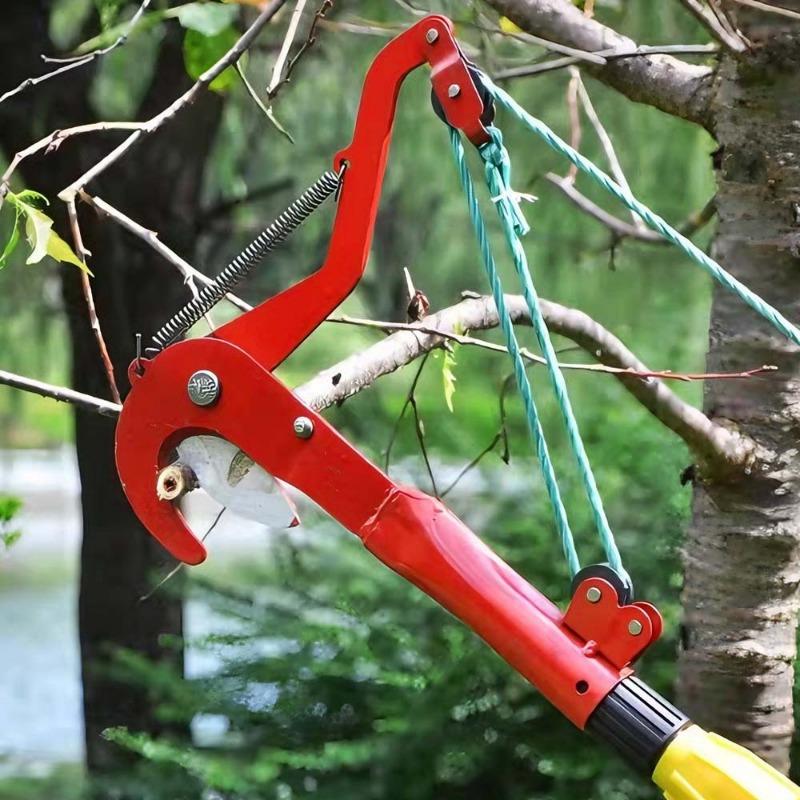 1SET High Branch Scissors with Rope Fruit Picker High Altitude Scissors Head Branch Scissors High Altitude Pruning Scissors Prune Branches