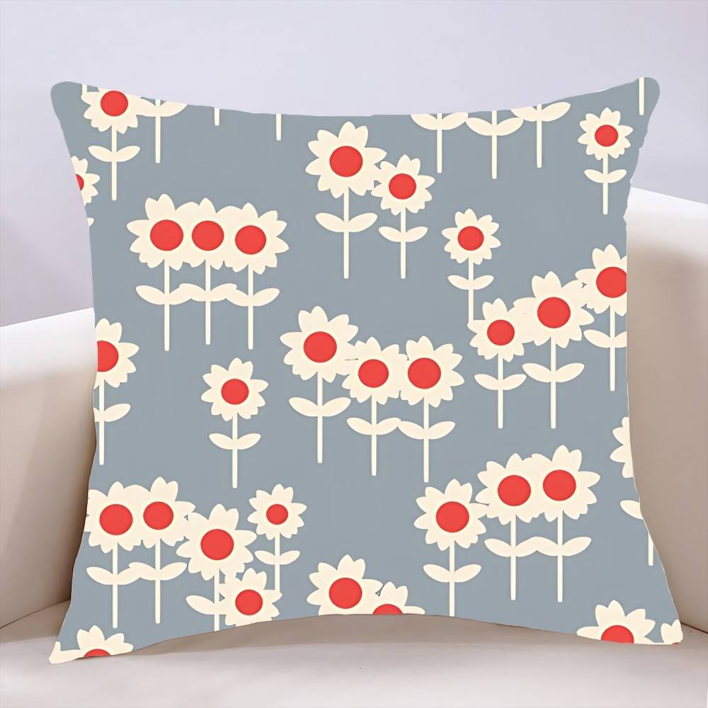 O-Orla Kiely Flower Pillow Case Cushion Cover Polyester Pillowcase Decorative Sofa Cushion Pillowcase Home Decor
