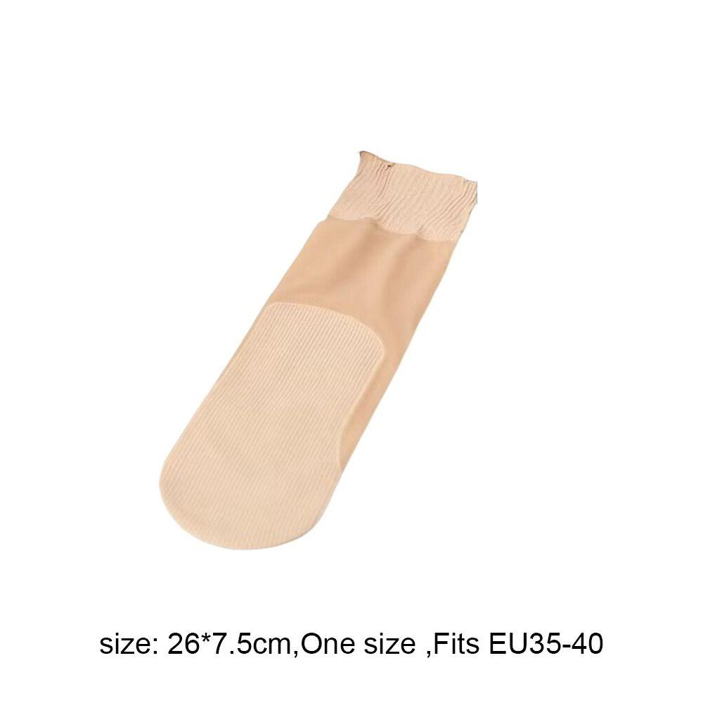 10Pairs Breathable Anti Slip Short Socks Solid Color Silk Hosiery Ultra Thin Socks Everyday Wear
