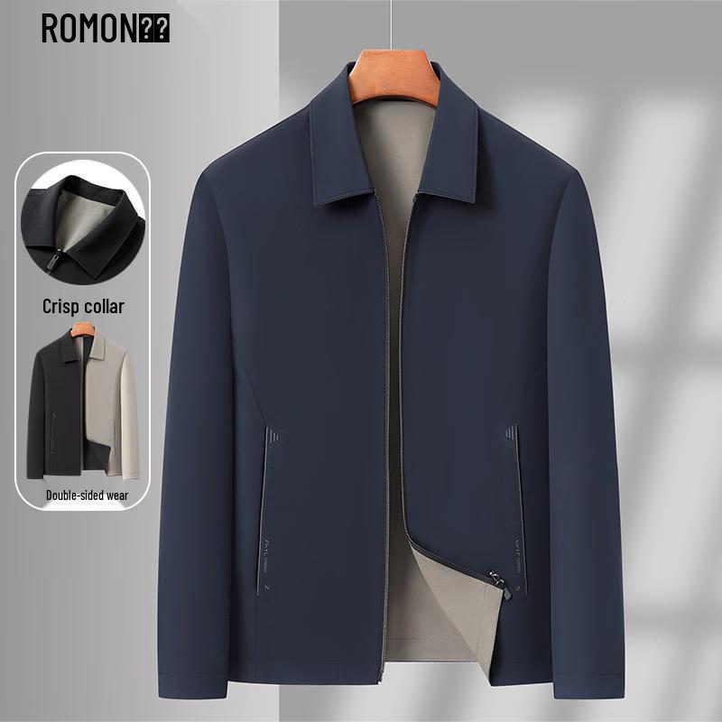 Romon Men's Reversible Casual Business Jacket