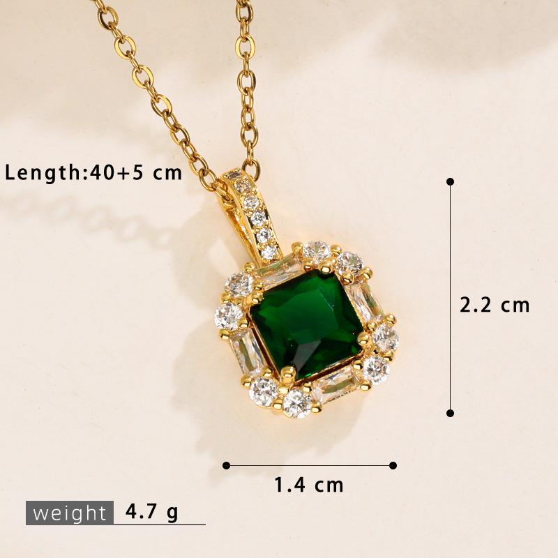 Exquisite High-End Zircon Pendant Necklace for Women