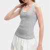 Fila Original Fashion Casual Simple Knit Sleeveless Vest Women Tops Medium-Gray F51W529103F-MG
