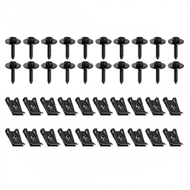 

Vibration Resistant Car Mudguard Fastener Bracket StAND Kit Screw U Shape Metal Washer Weatherproof Design Easy Mounting 1