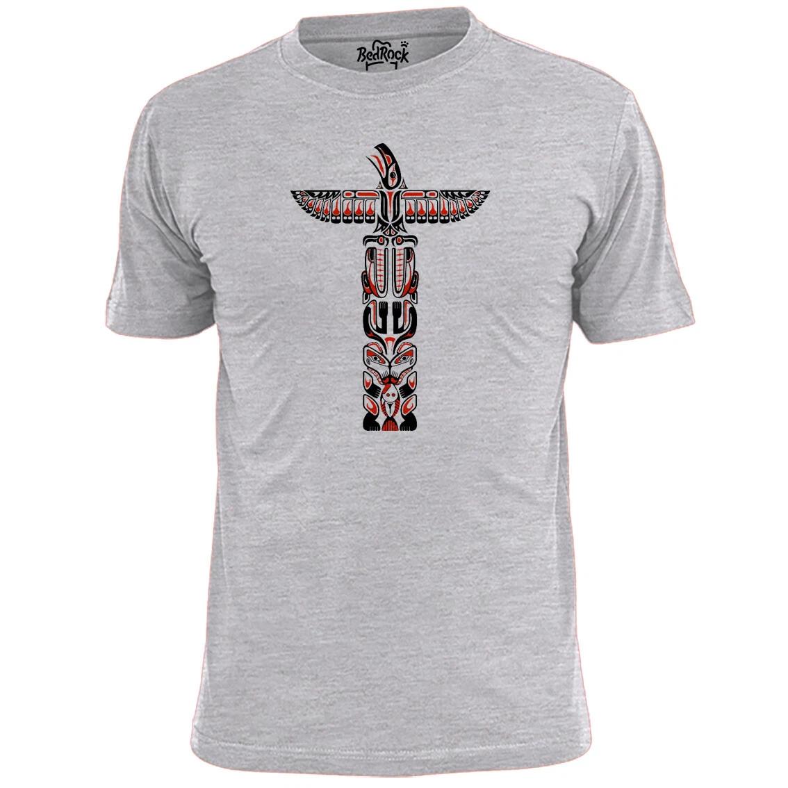 Mens Totem Pole v2 Symbol T shirt Native American Tribal L