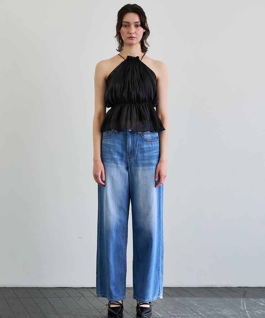 Alikim Pearl Halterneck Top / Black