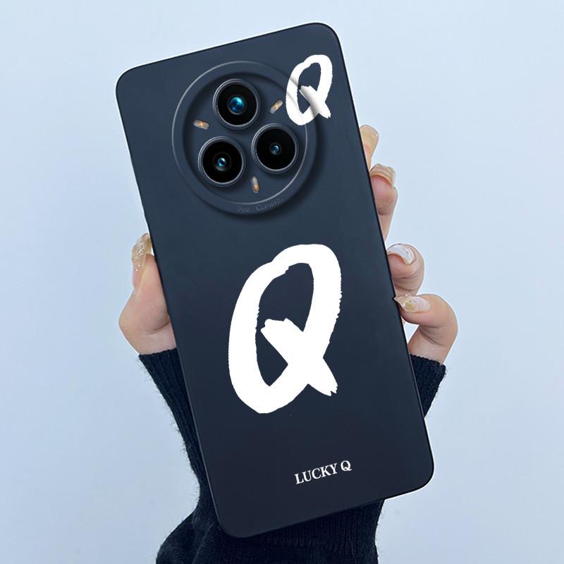 For Realme 14 Pro 14Pro+ 5G Cover Case Lucky Initial Letter Couple Silicone Soft Phone Bumper for Realme14 Pro Plus 2025 Casing